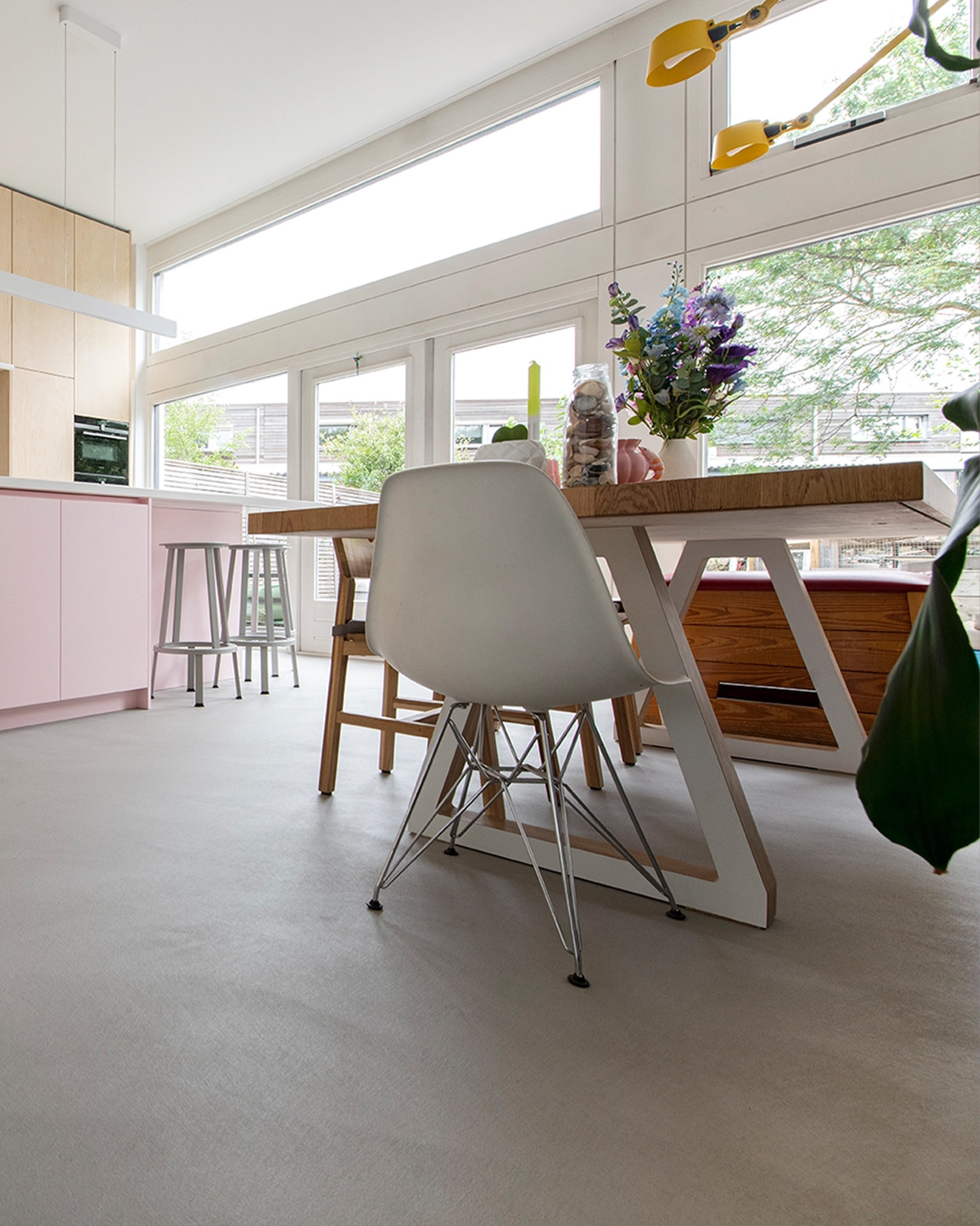 Fusion betonlook vloer betoncire woonkamer